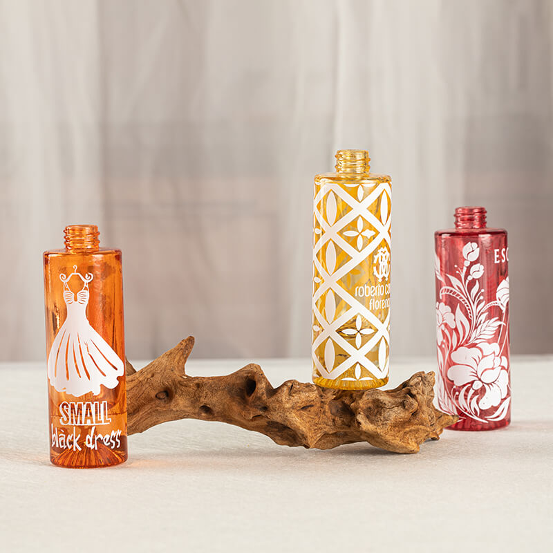 1oz customized coating orange parfume bottle with thick bottom - Xuzhou OLU Daily Products Co., Ltd. Featured Image