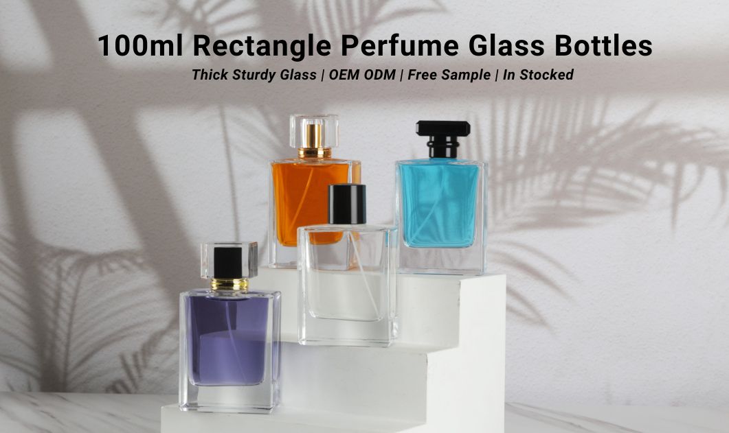 100ml Flat Square Perfume Glass Bottle