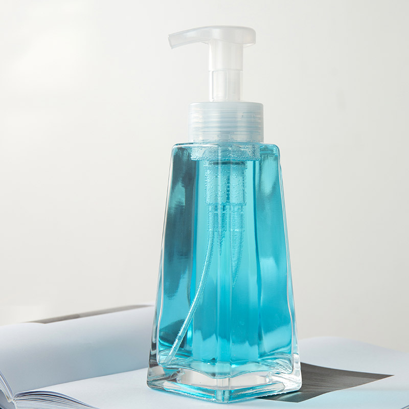 380ml Square Glass Hand Wash Soap Dispenser Bottle Wholesale - Xuzhou OLU Daily Products Co., Ltd.