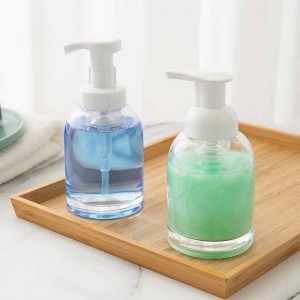 China Wholesale Blue Boston Round Bottles Suppliers – 
 250ml Transparent Glass Foam Hand Sanitizer Dispenser Bottle – Nayi