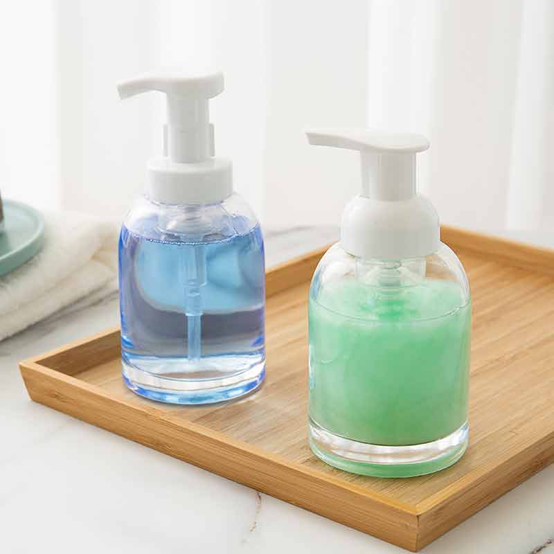 250ml Transparent Glass Foam Hand Sanitizer Dispenser Bottle