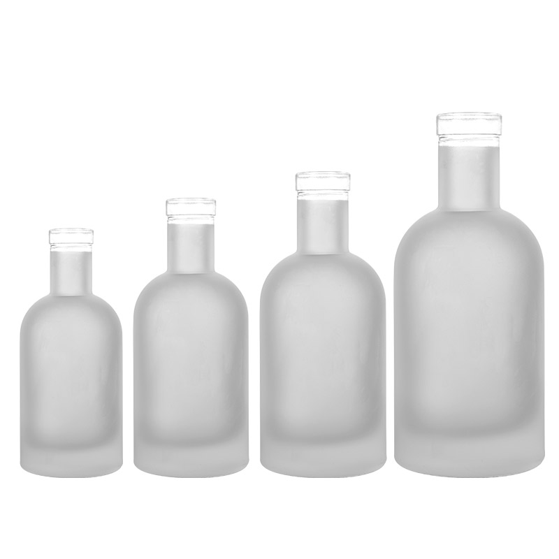 Matte Frosted Round Nodic Glass Spirits Beverage Bottle for Sale - Xuzhou OLU Daily Products Co., Ltd.