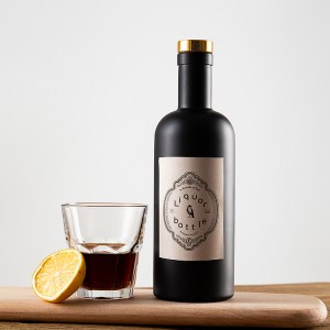China Wholesale Rum Round Bottle Supplier – 
 Hot Sale Custom Matte Black Aspect Glass Vodka Wine Bottle – Nayi