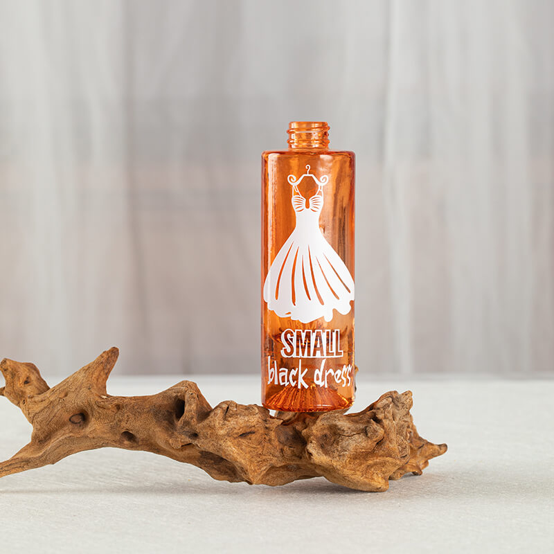 1oz customized coating orange parfume bottle with thick bottom - Xuzhou OLU Daily Products Co., Ltd.