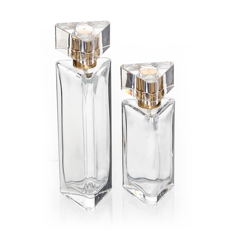 Wholesale 30ml 50ml Triangle Shaped Glass Perfume Bottles