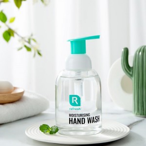 China Wholesale Hand Wash Bottle With Pump Factory – 
 250ml Clear Round Printed Foam Pump Soap Dispenser Glass Bottle – Nayi