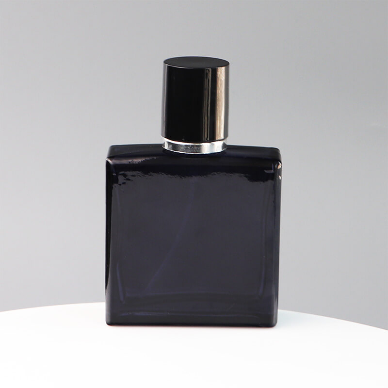 OEM ODM 35ml Black Square Glass Perfume Spray Bottle