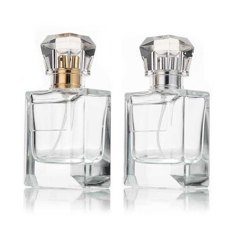 Square Shape 50ML Thick Bottom Glass Fragrance Bottle