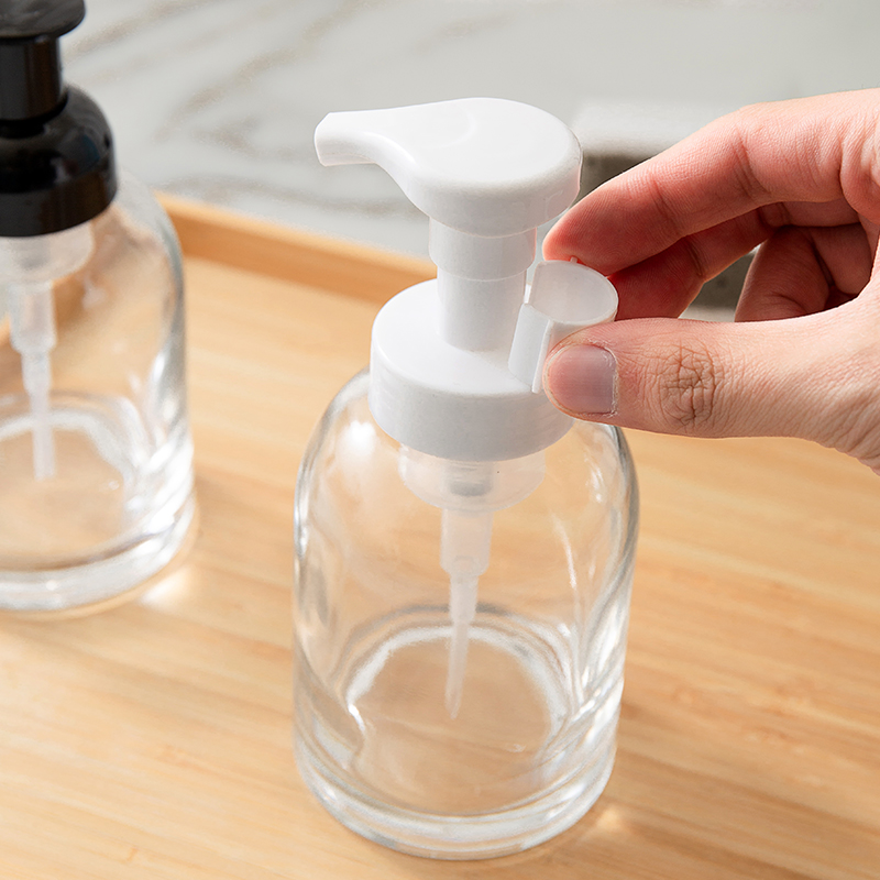 250ml Transparent Glass Foam Hand Sanitizer Dispenser Bottle - Xuzhou OLU Daily Products Co., Ltd.