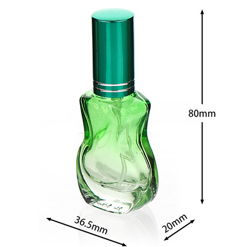 Green 8ml Small Unique Pocket Glass Perfume Bottle - Xuzhou OLU Daily  Products Co., Ltd.