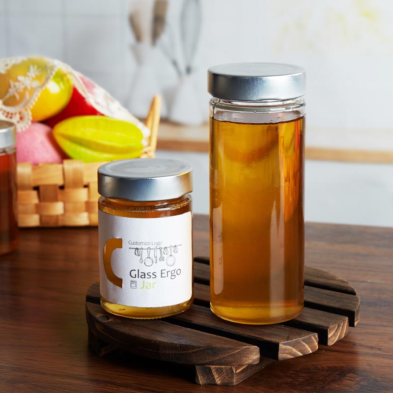 China Wholesale Storage Glass Jar Supplier – 
 Custom Ergo Glass Honey Food Storage Jar with Metal Cap – Nayi