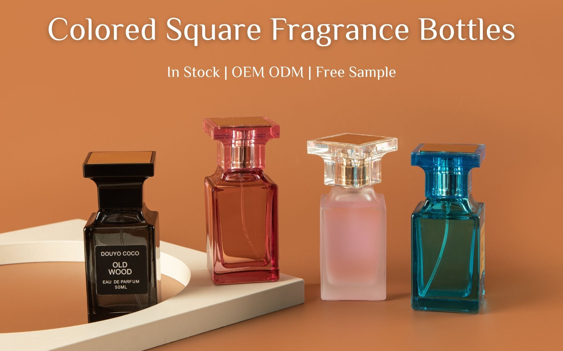 Colored Square Perfume Bottles