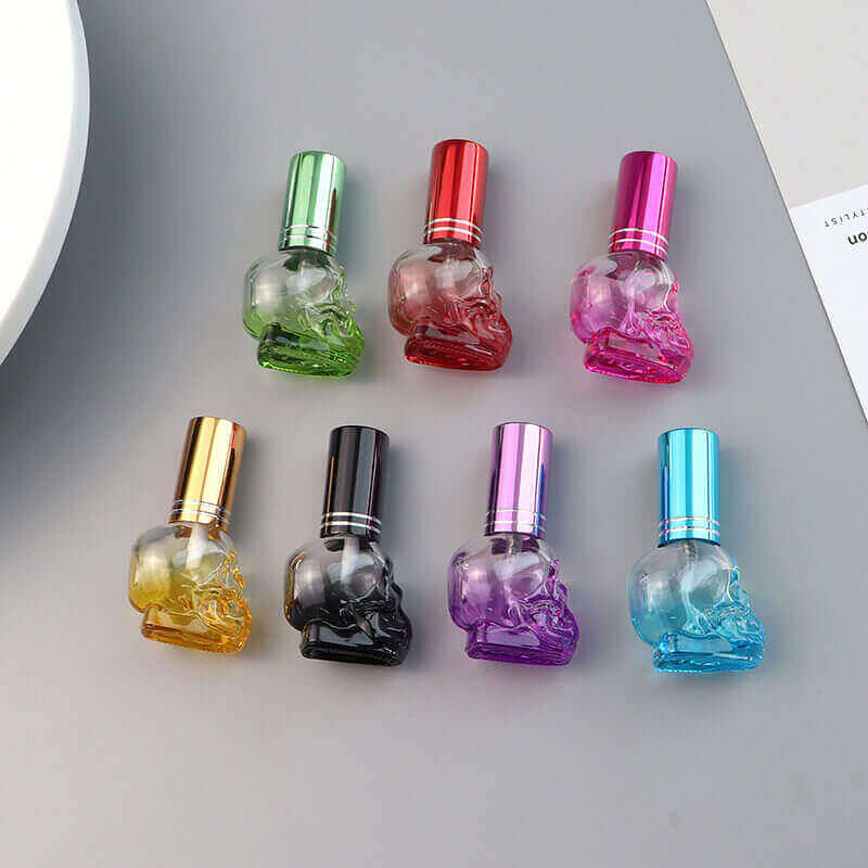 G-1027 8ml Skull Colored Mini Glass Perfume Bottles