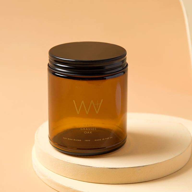 8 oz 16oz Straight Sided Clear Amber Soy Wax Glass Candle Jars - Xuzhou OLU Daily Products Co., Ltd.
