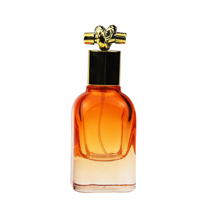 K-6195 50ML Orange Thick Bottom Glass Perfume Bottle