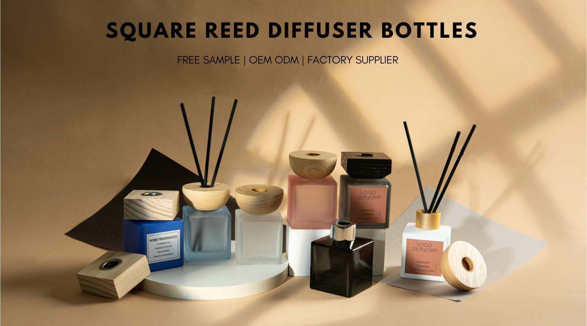 Square reed diffuser bottles