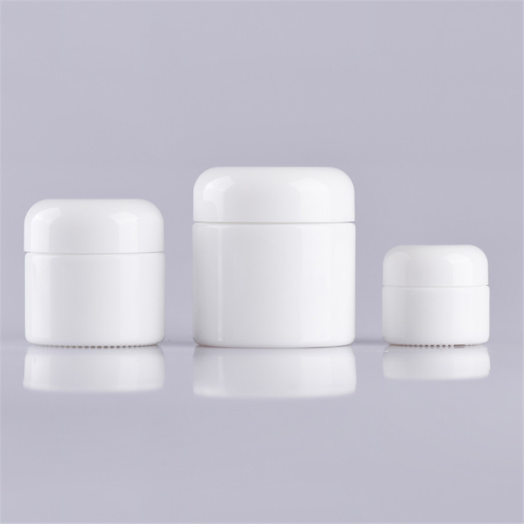Cosmetic Glass Containers White Opal Glass Bottle Glass Cream Jars - Xuzhou OLU Daily Products Co., Ltd.