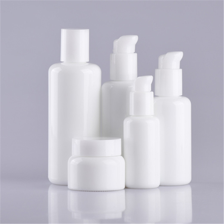 Cosmetic Glass Containers White Opal Glass Bottle Glass Cream Jars - Xuzhou OLU Daily Products Co., Ltd. Featured Image