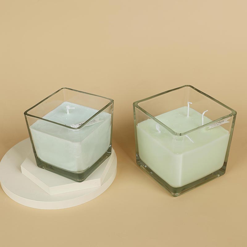 Wide Mouth Square Glass Candle Making Jars