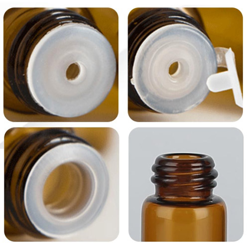 amber glass oil vial