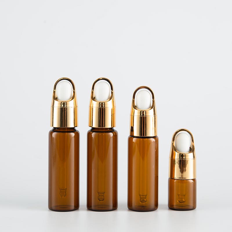 5ml 10ml Small Amber Liquid Skincare Glass Vials with Dropper