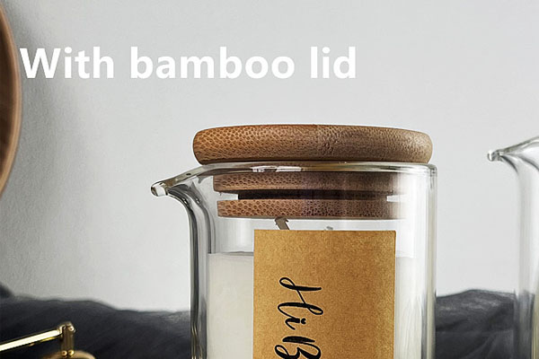 bamboo lid canlde jar
