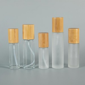 bamboo lid cosmetic bottle