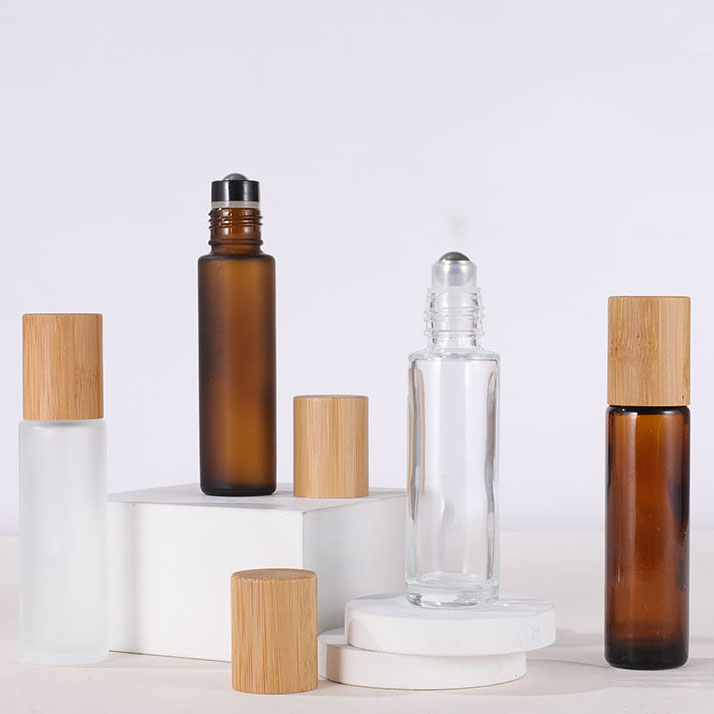 15ML Amber Clear Roller Serum Glass Vials with Bamboo Cap - Xuzhou OLU Daily Products Co., Ltd. Featured Image
