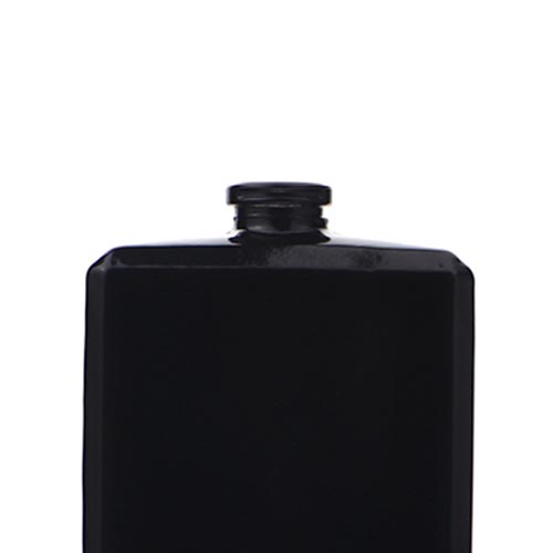 black glass perfume bottle