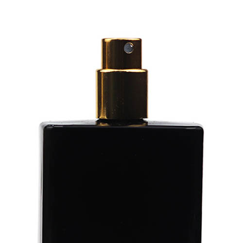 black perfume glass bottle