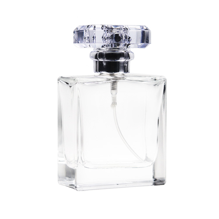Square Perfume Glass Bottle 30ml 50ml 100ml Cologne Container