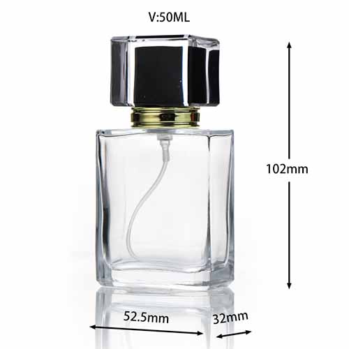 clear fragrance glass bottle