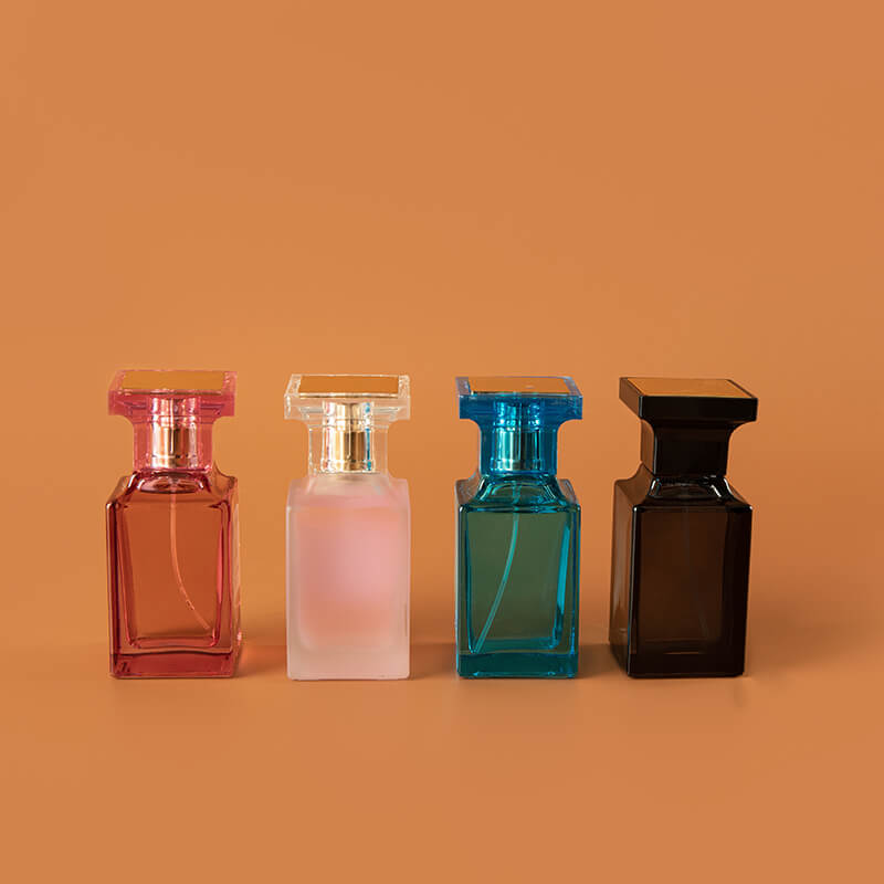 Luxury 50ml Square Cologne Fragrance Glass Bottles Colored - Xuzhou OLU Daily Products Co., Ltd.