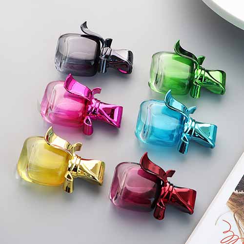 colorful glass perfume bottle