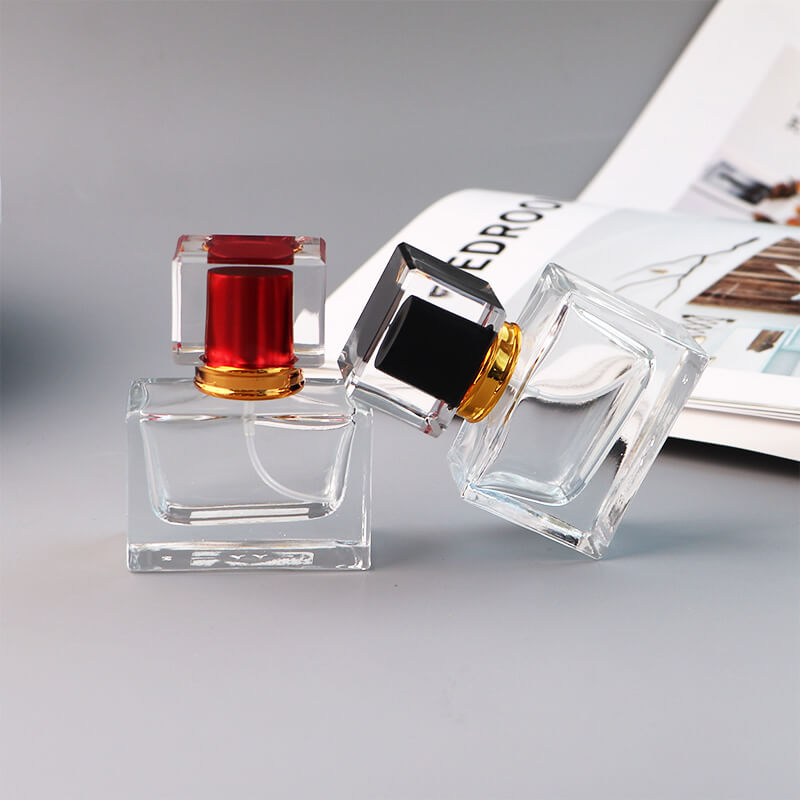 Cologne Square 30ml Small Perfume Glass Container with Cap - Xuzhou OLU Daily Products Co., Ltd.