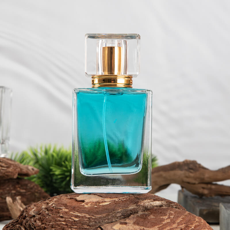 Rectangle 50ml Female Perfume Glass Bottle Refillale