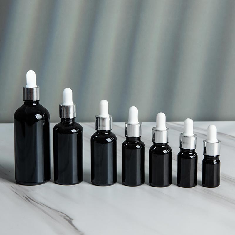 20ml 30ml 50ml Glass Dropper Bottle Black UV-Proof Serums Container - Xuzhou OLU Daily Products Co., Ltd.