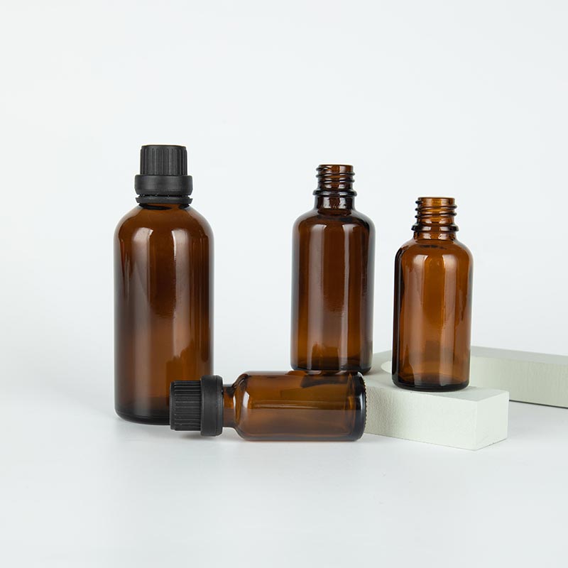 Tan 10ml 15ml 20ml Small Medicine Glass Bottle with Screw Cap - Xuzhou OLU Daily Products Co., Ltd. Featured Image