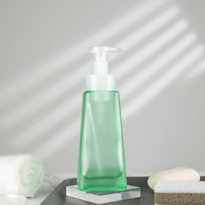 China Wholesale Hand Soap Glass Dispenser Manufacturers – 
 380ml Green Foam Pump Bathroom Body Wash Glass Dispenser – Nayi