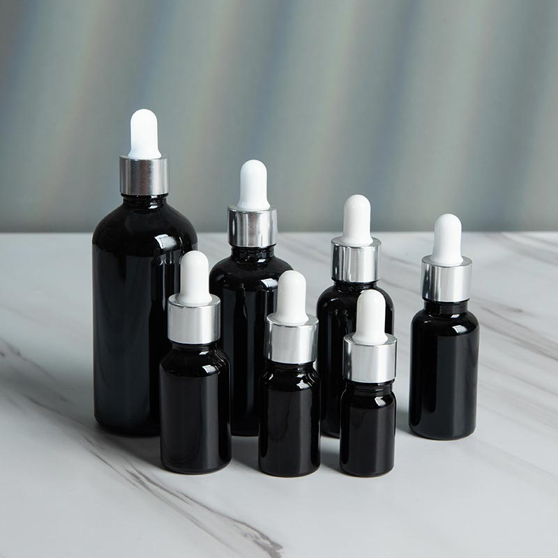 20ml 30ml 50ml Glass Dropper Bottle Black UV-Proof Serums Container - Xuzhou OLU Daily Products Co., Ltd. Featured Image