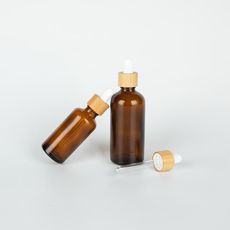 5ML 10ML 15ML Brown Wooden Dropper Glass Serum Bottle - Xuzhou OLU Daily Products Co., Ltd.