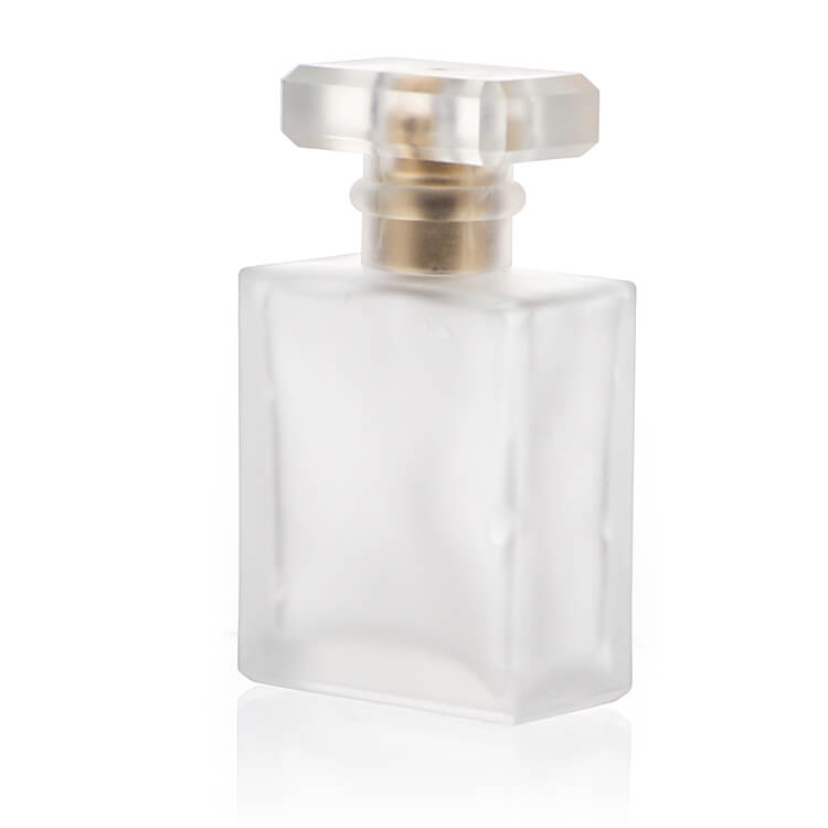 Frosted 50ml Square Men's Perfume Glass Bottle with Cap - Xuzhou OLU Daily Products Co., Ltd. Featured Image