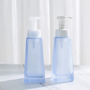 China Wholesale Boston Round Glass Factory – 
 Blue 375ml Liquid Soap Foaming Glass Dispenser Bottle – Nayi