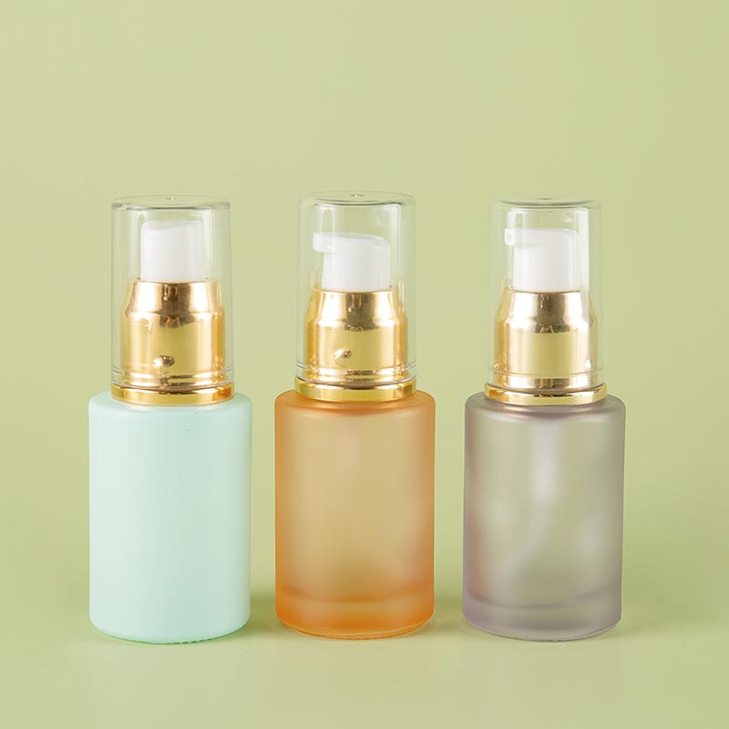 1 oz Face Serum Spray Lotion Pump Glass Bottle with Clear Cap - Xuzhou OLU Daily Products Co., Ltd. Featured Image