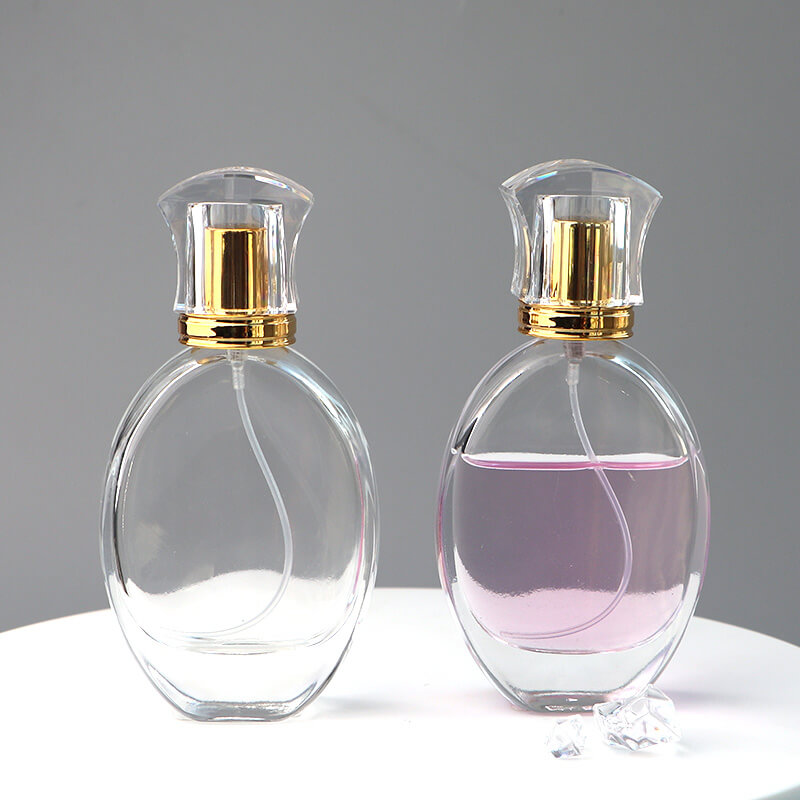 30ml 50ml Oval Glass Perfume Atomizer Bottle with Sprayer