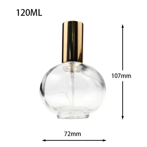 glass perfume bottle with cap