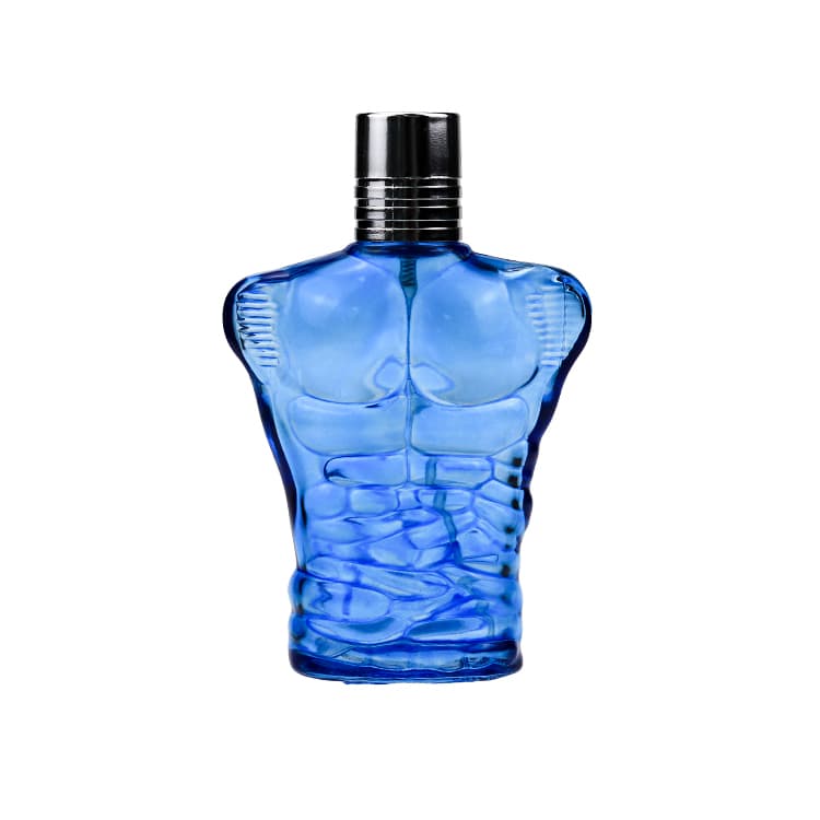 k-5217 Man muscle shaped 100ml blue perfume bottle