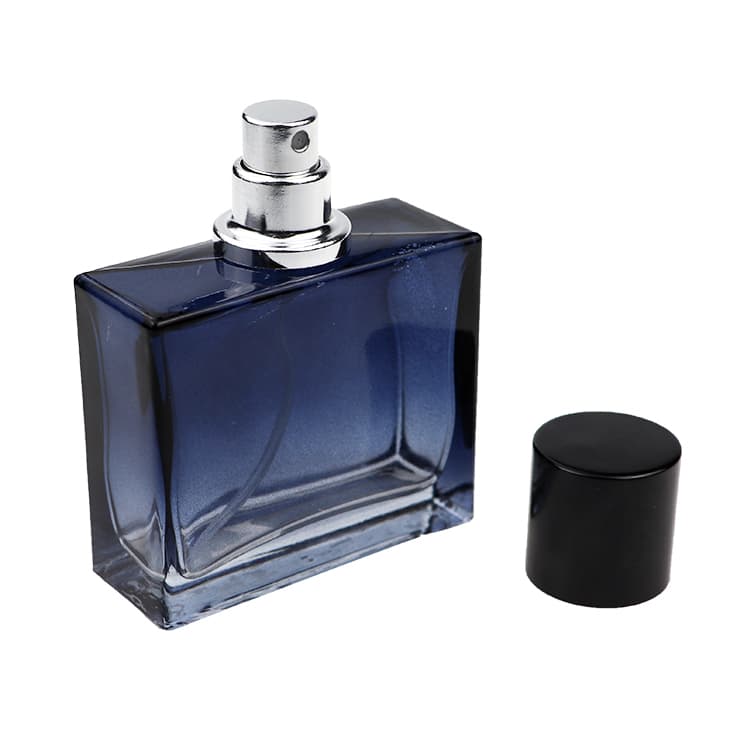 k-5220 Flat Square 55ml blue perfume bottle