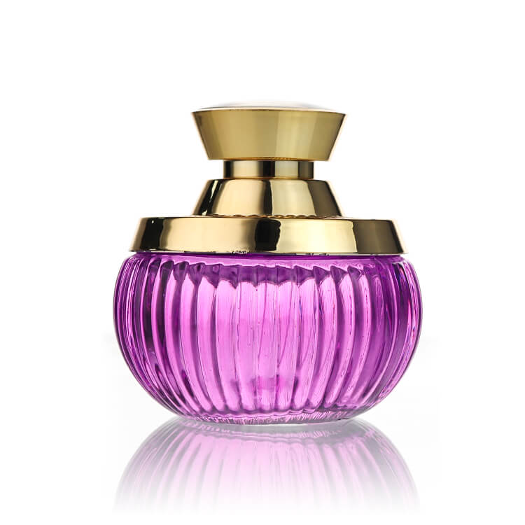 k-5886 100ml Purple Striped Perfume Glass Bottle