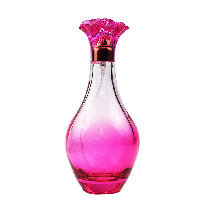 k-6136-100ml Pink Vase Shape Perfume Glass Bottle